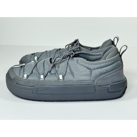 Nike Offline Pack Shoes Mens 10 Cool Gray Quilted Slip On Laced Comfort Sneakers